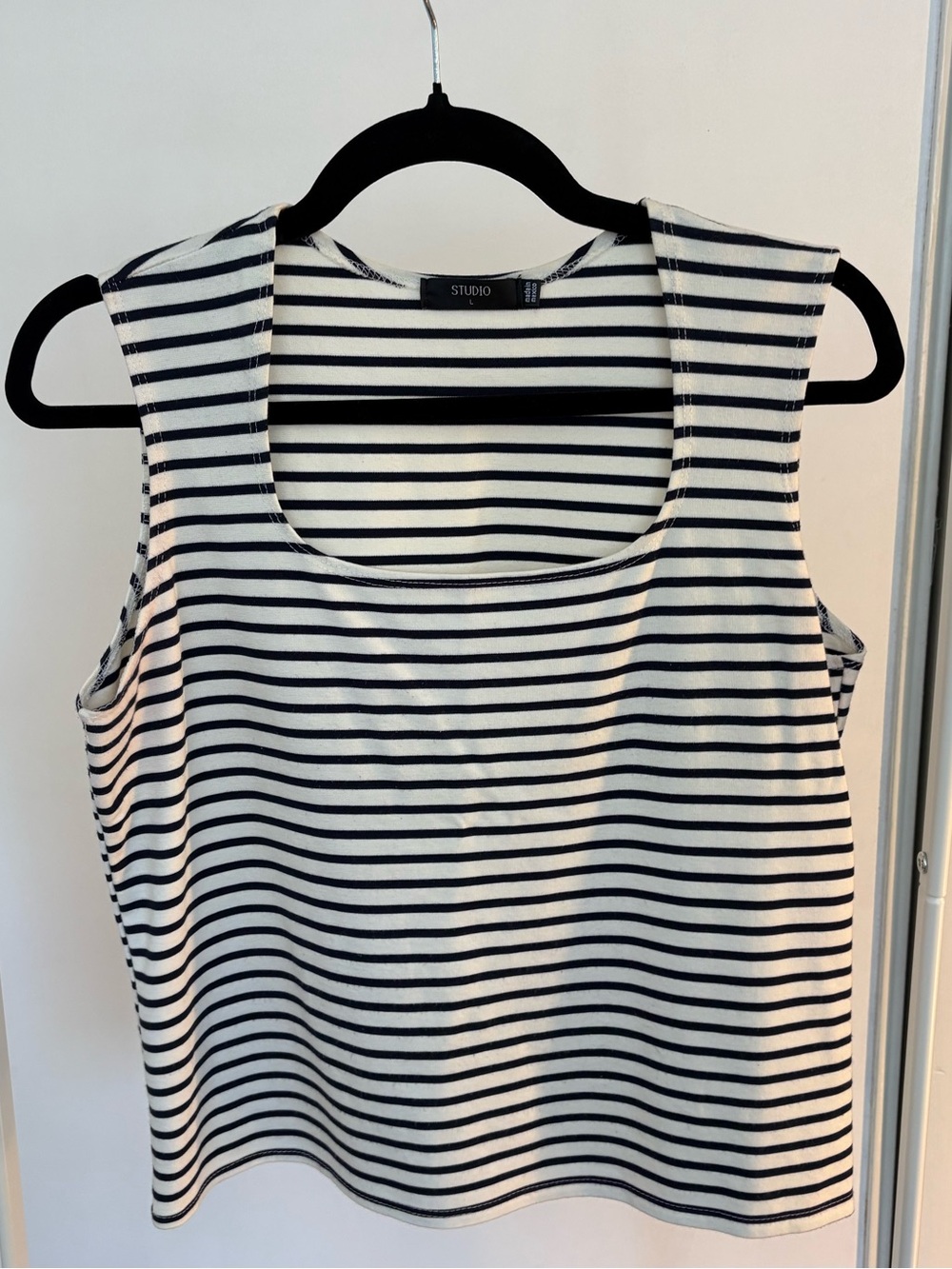 Studio | Striped Scoop Neck Tank